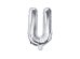 Foil Balloon Letter ''U'', 35cm, silver