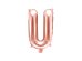 Foil Balloon Letter ''U'', 35cm, rose gold