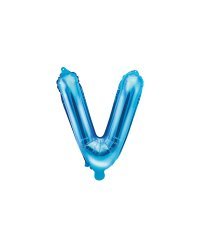 Foil Balloon Letter ''V'', 35cm, blue