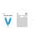 Foil Balloon Letter ''V'', 35cm, blue