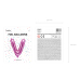 Foil Balloon Letter ''V'', 35cm, dark pink