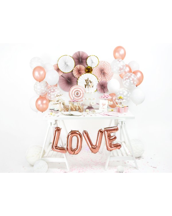 Foil Balloon Letter ''V'', 35cm, rose gold