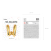 Foil Balloon Letter ''W'', 35cm, gold