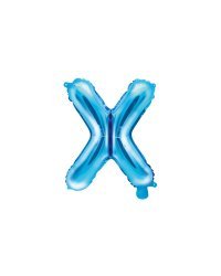 Foil Balloon Letter ''X'', 35cm, blue