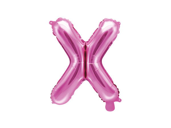 Foil Balloon Letter ''X'', 35cm, dark pink