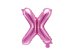 Foil Balloon Letter ''X'', 35cm, dark pink