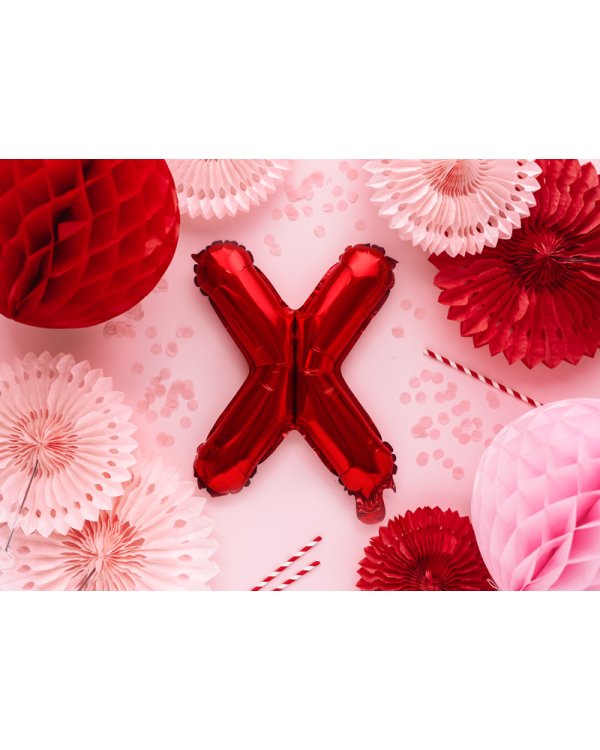 Foil Balloon Letter ''X'', 35cm, red