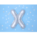 Foil Balloon Letter ''X'', 35cm, silver