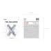 Foil Balloon Letter ''X'', 35cm, silver
