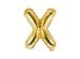 Foil Balloon Letter ''X'', 35cm, gold