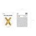 Foil Balloon Letter ''X'', 35cm, gold