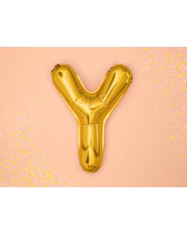 Foil Balloon Letter ''Y'', 35cm, gold