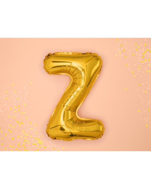 Foil Balloon Letter ''Z'', 35cm, gold