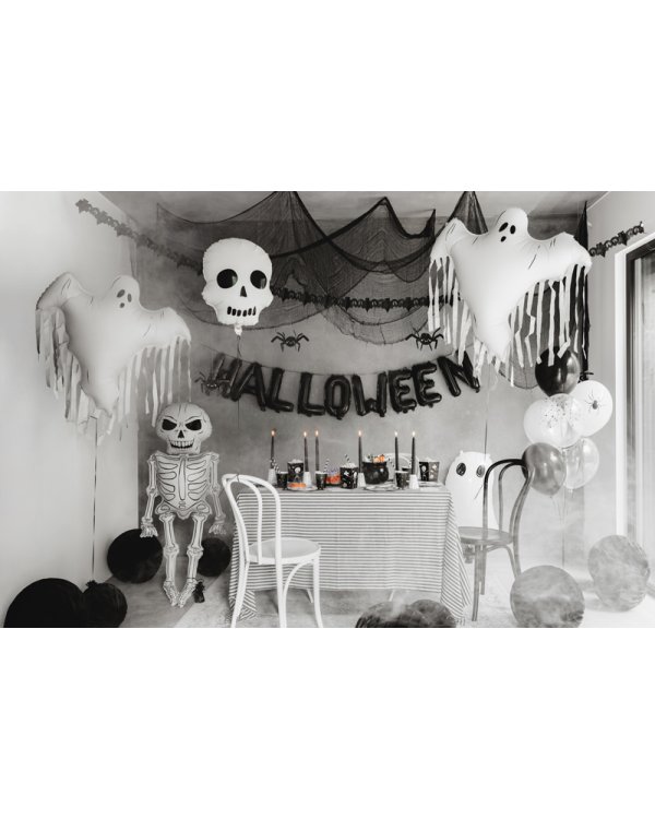 Foil Balloon Skull, 36x41 cm, mix