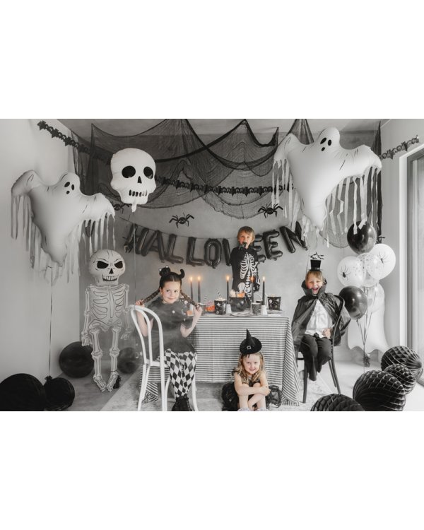 Foil Balloon Skull, 36x41 cm, mix