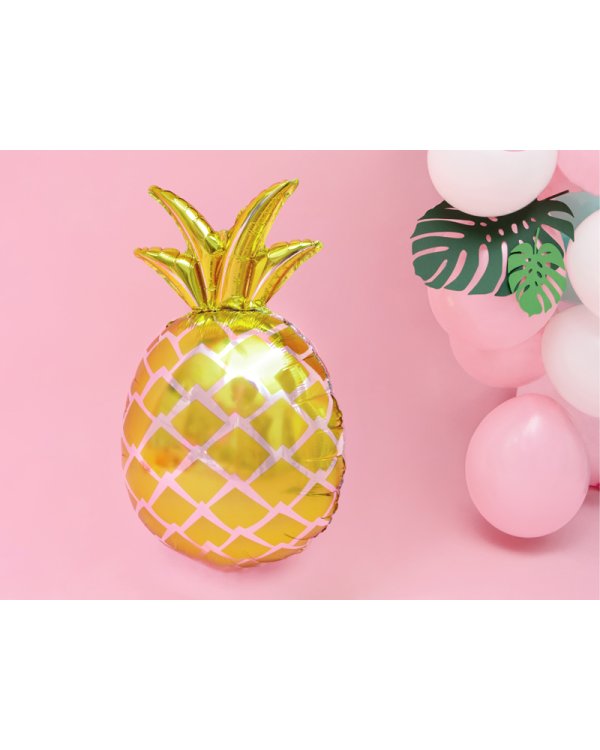 Foil balloon Pineapple, gold, 38x63cm