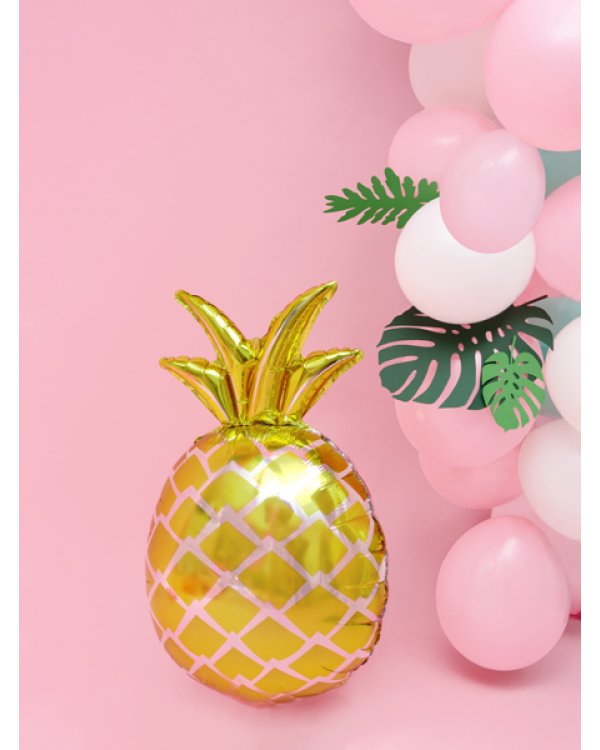 Foil balloon Pineapple, gold, 38x63cm