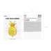 Foil balloon Pineapple, gold, 38x63cm