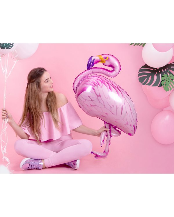 Foil balloon Flamingo, pink, 70x95cm