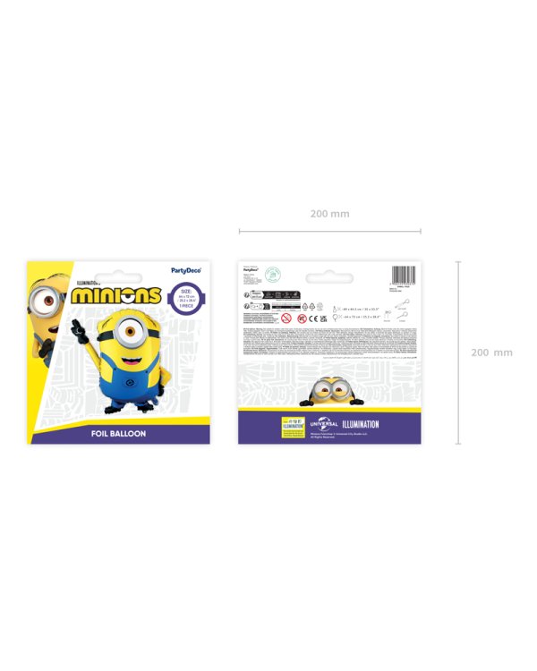 Foil balloon Minion Mel, 72x64 cm, mix