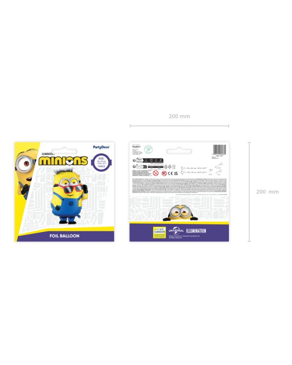 Foil balloon Minion Ron, 53x79 cm, mix