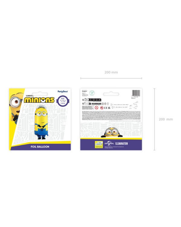 Foil balloon Minion Tim, 40x100 cm, mix