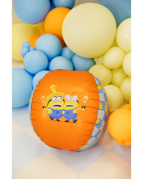 Foil balloon Ball with Minions, 75 cm, mix