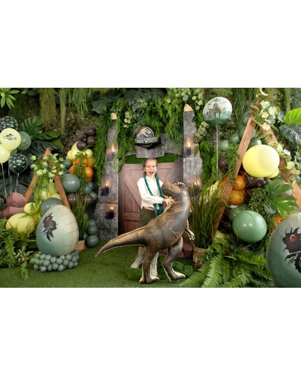 Foil balloon Jurassic World T-Rex, 92x98 cm, brown