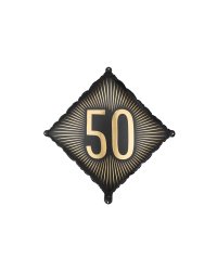 Foil Balloon ''50'', 46x46 cm, mix