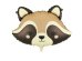 Foil balloon Raccoon, 59x39 cm, mix