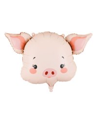 Foil balloon Pig, 61x36 cm, mix