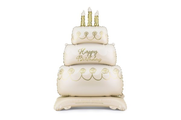 Standing foil balloon Cake, 70x100 cm, mix