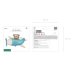 Foil balloon Bear in Airplane, 94x61 cm, light blue
