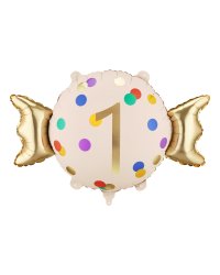 Foil balloon Candy ''1'', 61x37 cm, mix