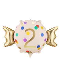 Foil balloon Candy ''2'', 61x37 cm, mix