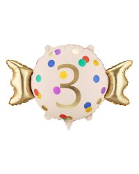 Foil balloon Candy ''3'', 61x37 cm, mix