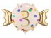 Foil balloon Candy ''3'', 61x37 cm, mix