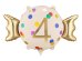 Foil balloon Candy ''4'', 61x37 cm, mix