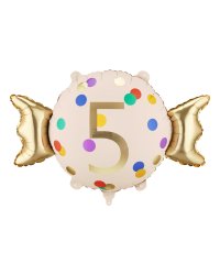 Foil balloon Candy ''5'', 61x37 cm, mix
