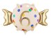Foil balloon Candy ''6'', 61x37 cm, mix