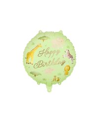 Foil balloon tablet ''Happy Birthday'' Safari, 35x35 cm, mix