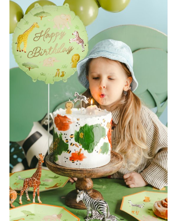 Foil balloon tablet ''Happy Birthday'' Safari, 35x35 cm, mix