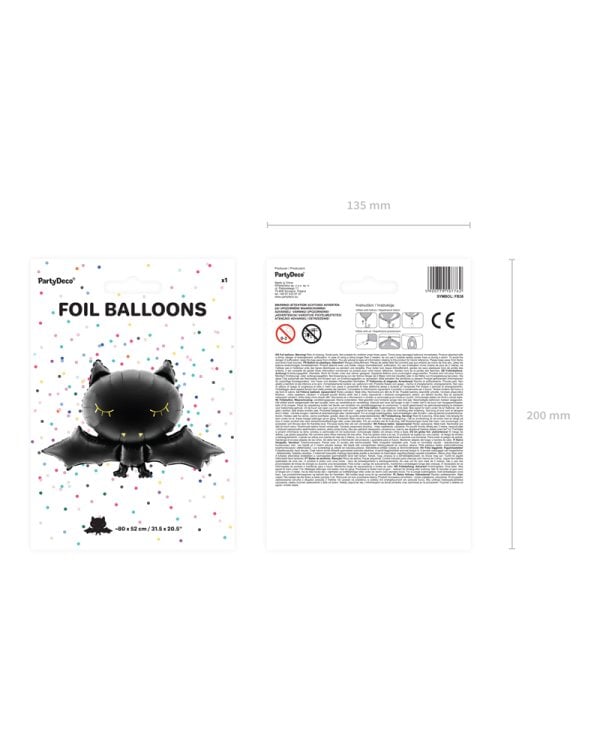 Foil Balloon Bat, 80x52cm