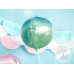 Foil Balloon Ombre Ball, blue and green, 35cm