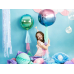 Foil Balloon Ombre Ball, blue and green, 35cm