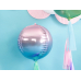 Foil Balloon Ombre Ball, violet and blue, 35cm