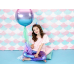 Foil Balloon Ombre Ball, violet and blue, 35cm