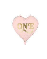 Foil balloon Heart ''One'', 45 cm, light pink