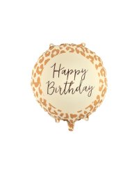 Foil balloon tablet ''Happy Birthday'' with leopard print, 35x35 cm, mix
