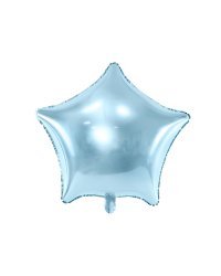 Foil Balloon Star, 48cm, sky-blue